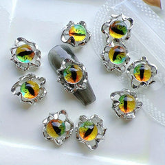 3D Cat Eye Nail Art Charms and Metal Decorations for DIY Nail Art