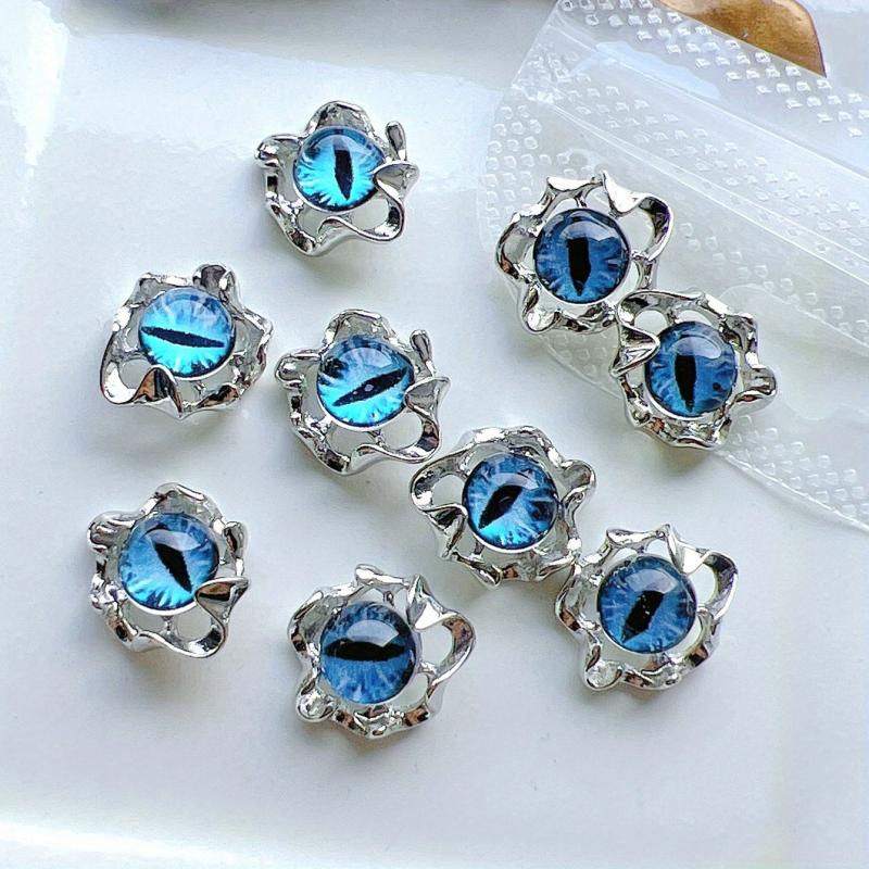3D Cat Eye Nail Art Charms and Metal Decorations for DIY Nail Art