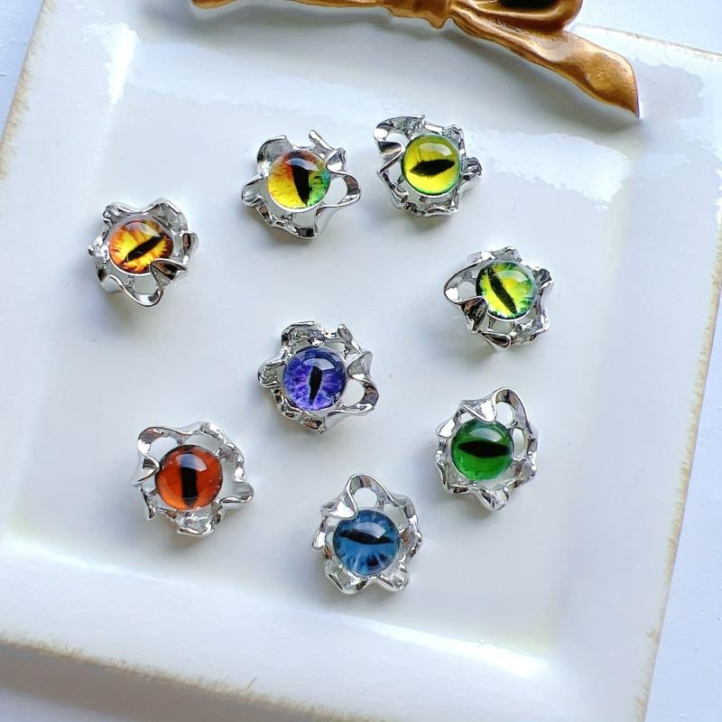 3D Cat Eye Nail Art Charms and Metal Decorations for DIY Nail Art