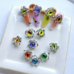 3D Cat Eye Nail Art Charms and Metal Decorations for DIY Nail Art