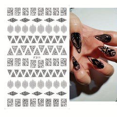 Bohemia Nail Art Stickers Self Adhesive Decals with Totem and Tilling Designs