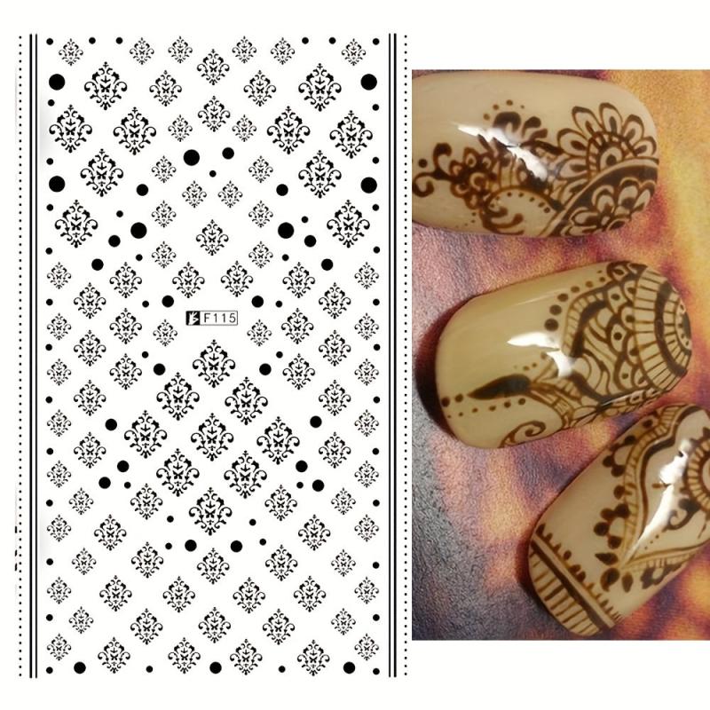 Bohemia Nail Art Stickers Self Adhesive Decals with Totem and Tilling Designs