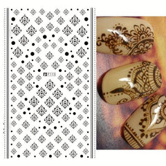 Bohemia Nail Art Stickers Self Adhesive Decals with Totem and Tilling Designs