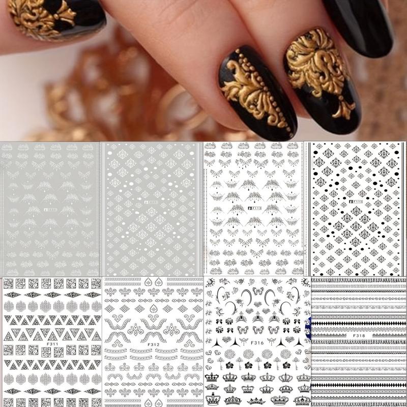 Bohemia Nail Art Stickers Self Adhesive Decals with Totem and Tilling Designs
