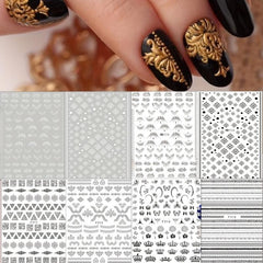 Bohemia Nail Art Stickers Self Adhesive Decals with Totem and Tilling Designs
