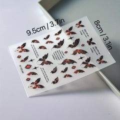 5D Butterfly Nail Decals Nail Art Stickers Set Self Adhesive Manicure Decoration