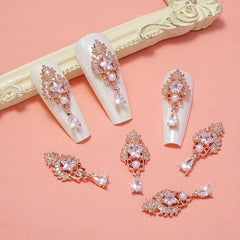 Zircon Star Crown Pendant Nail Art Rhinestone Accessory