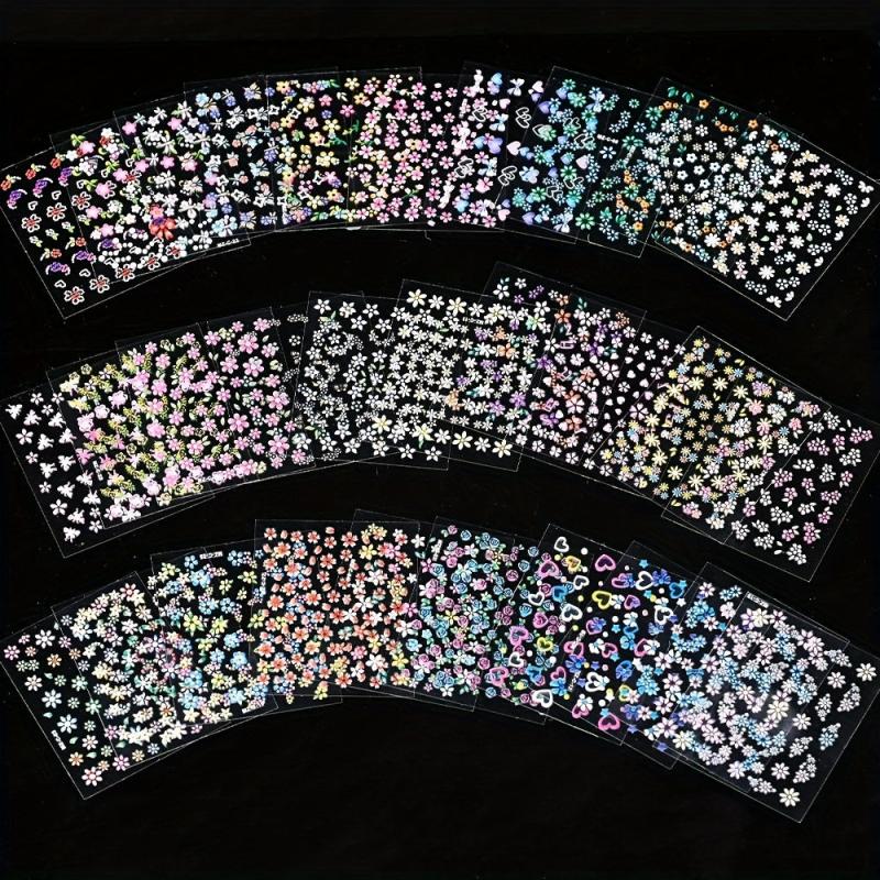 30 Blossom Flower Nail Art Stickers for Manicure DIY