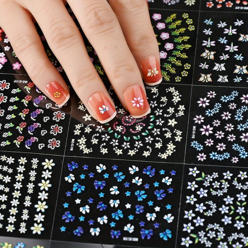 30 Blossom Flower Nail Art Stickers for Manicure DIY