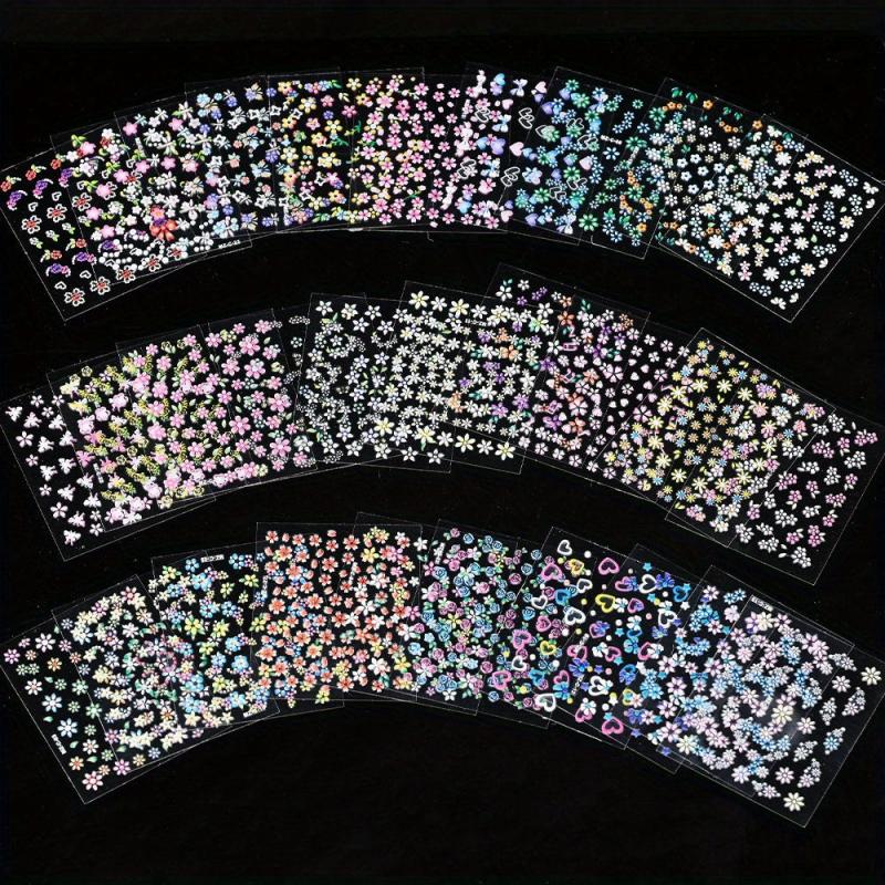 30 Blossom Flower Nail Art Stickers for Manicure DIY