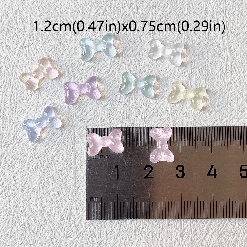 Aurora Bowknot Nail Charms 3D Nail Art Decoration 20 Pcs