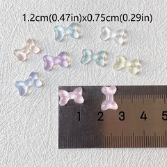 Aurora Bowknot Nail Charms 3D Nail Art Decoration 20 Pcs