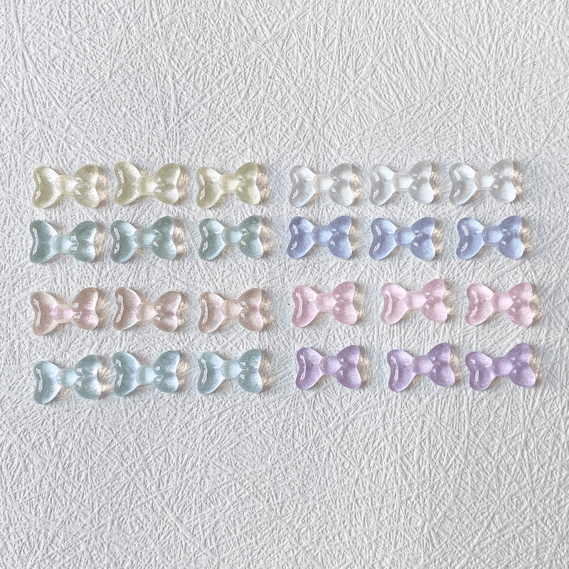 Aurora Bowknot Nail Charms 3D Nail Art Decoration 20 Pcs