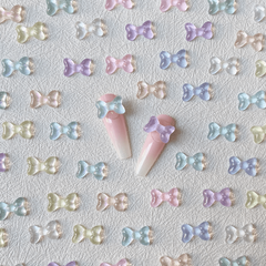 Aurora Bowknot Nail Charms 3D Nail Art Decoration 20 Pcs