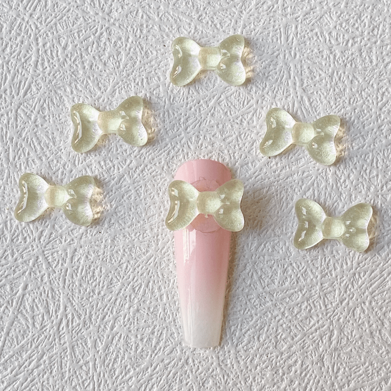 Aurora Bowknot Nail Charms 3D Nail Art Decoration 20 Pcs