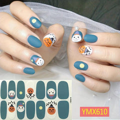 Halloween Nail Art Stickers & File - Pumpkin Spider Web Ghost