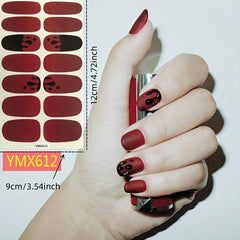Halloween Nail Art Stickers & File - Pumpkin Spider Web Ghost