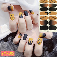 Halloween Nail Art Stickers & File - Pumpkin Spider Web Ghost