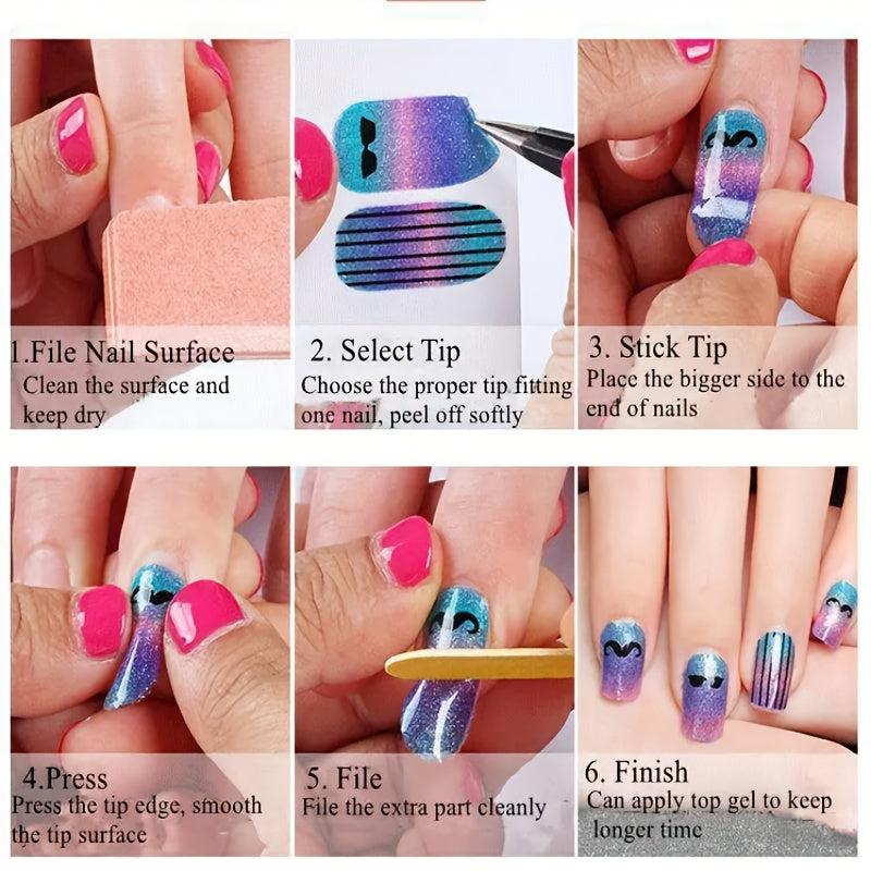 Halloween Nail Art Stickers & File - Pumpkin Spider Web Ghost
