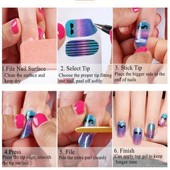 Halloween Nail Art Stickers & File - Pumpkin Spider Web Ghost
