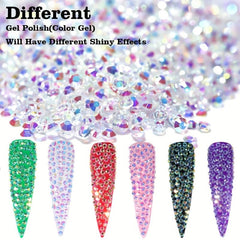 Flat Bottom Rhinestones for DIY Crafts - 1440 Pcs