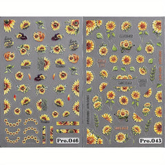 2 Sheets Halloween Nail Art Stickers Decals Self Adhesive