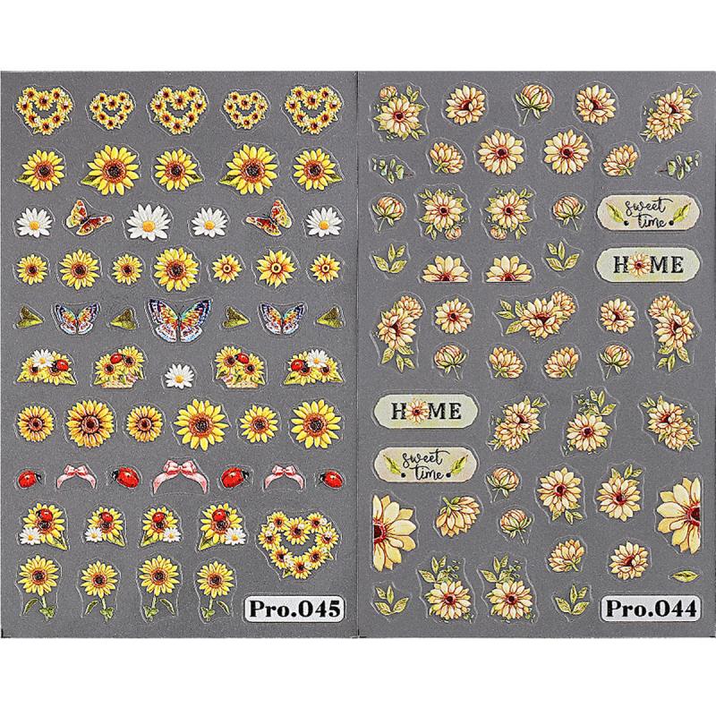 2 Sheets Halloween Nail Art Stickers Decals Self Adhesive