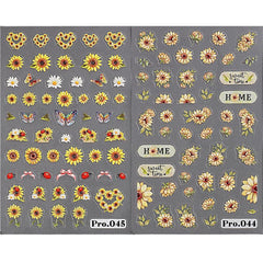 2 Sheets Halloween Nail Art Stickers Decals Self Adhesive