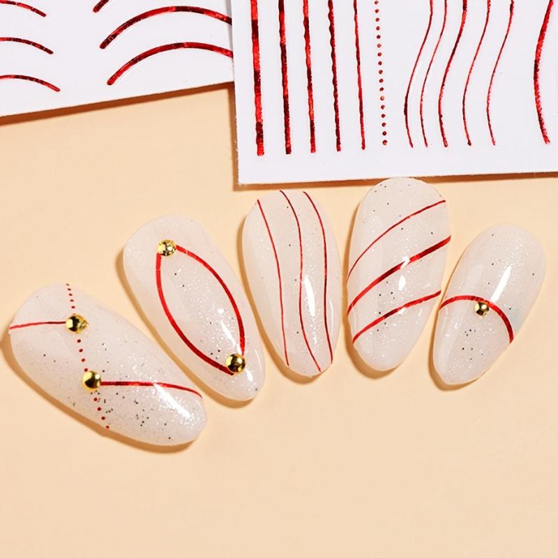 Rose Metallic Nail Striping Tape for DIY Nail Art - Self Adhesive Nail Decals