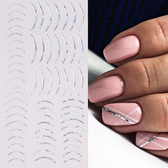 Rose Metallic Nail Striping Tape for DIY Nail Art - Self Adhesive Nail Decals