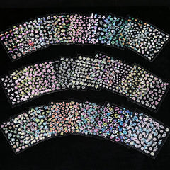 Flower Nail Art Sticker Set With Tweezers Nail File And Pusher
