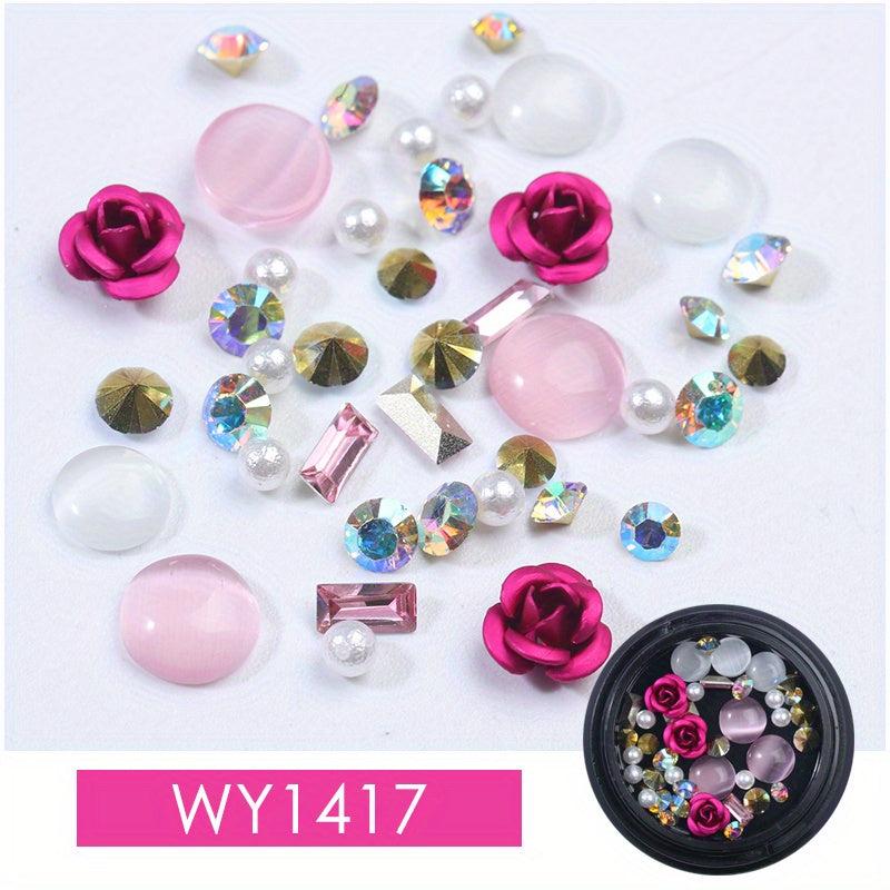 3D Nail Art Rhinestones Beads Mixed Size DIY Nail Stones Decoration