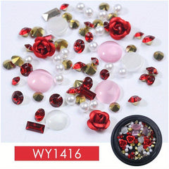 3D Nail Art Rhinestones Beads Mixed Size DIY Nail Stones Decoration