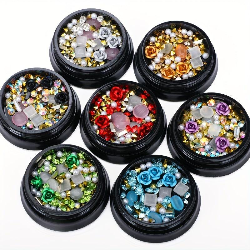 3D Nail Art Rhinestones Beads Mixed Size DIY Nail Stones Decoration