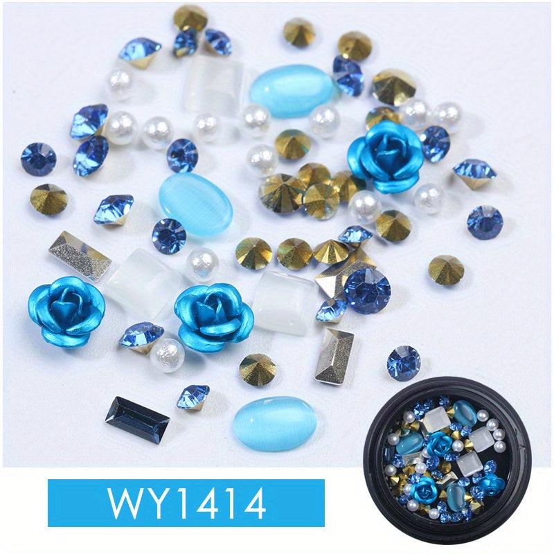 3D Nail Art Rhinestones Beads Mixed Size DIY Nail Stones Decoration