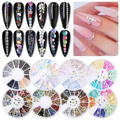 1box Sparkling Rhinestone Nail Art Charms for DIY Crafts