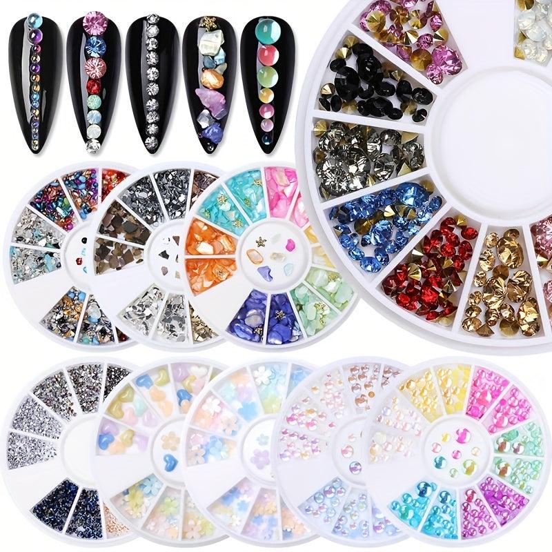 1box Sparkling Rhinestone Nail Art Charms for DIY Crafts