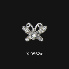 Aurora Zircon Butterfly Nail Art Rhinestones Charms 5 Pcs