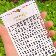 3D Laser Nail Decals Self Adhesive English Letter Nail Art Stickers