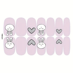 Colorful Nail Polish Stickers 8 Sheets Pack