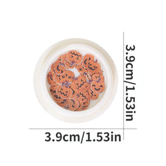 12pcs Halloween Nail Sequins Sticker Grim Reaper Ghost Pumpkin Skull Nail Flakes