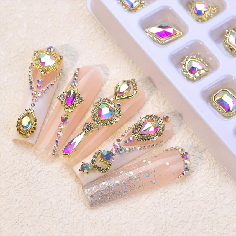 Nail Rhinestones & Charms Set for Salons or DIY
