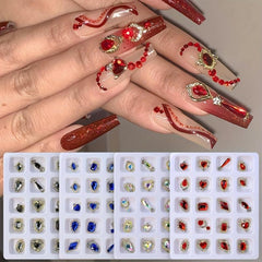 Nail Rhinestones & Charms Set for Salons or DIY