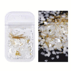 Cherry Blossoms Nail Art Sequins 3D Petal Nail Glitter Flakes