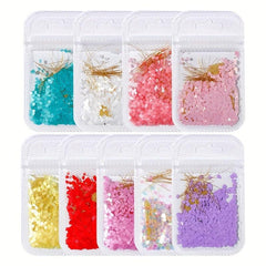 Cherry Blossoms Nail Art Sequins 3D Petal Nail Glitter Flakes
