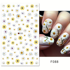 Spring Flower Sunflower Nail Art Stickers Decals