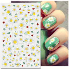 Spring Flower Sunflower Nail Art Stickers Decals