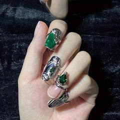Emerald Fingertip Ring Nail Wear Ring - Finger Guard & Decoration