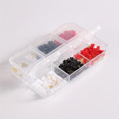 Floral Nail Charms 6 Grids Acrylic Flower Nail Art Decoration