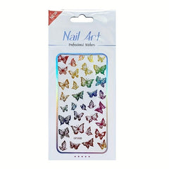 5 Sheets Butterfly Nail Art Stickers Self Adhesive Nail Decals DIY or Salons